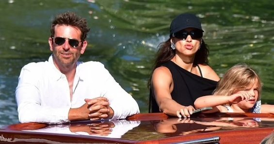 Irina Shayk and Bradley Cooper With Their Daughter Lea In Venice