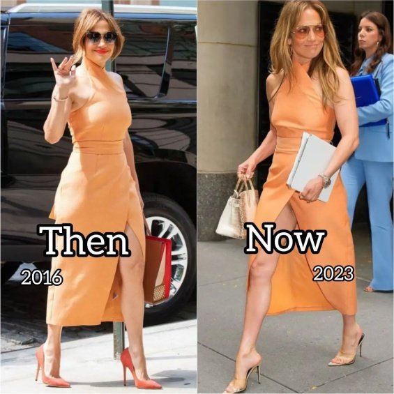 Jennifer Lopez In A Dress With A High Slit She Wore 7 Years Ago (Fashion Replay)