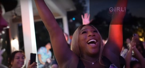 Serena Williams With Her Husband And Daughter Revealed The Gender Of The Unborn Baby At A Drone Party