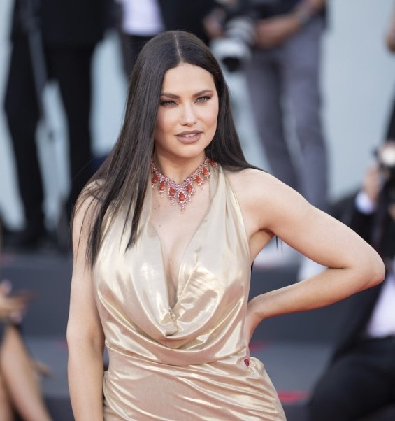 Adriana Lima Flaunted Her Curves In A Backless Creation On The Red Carpet In Venice