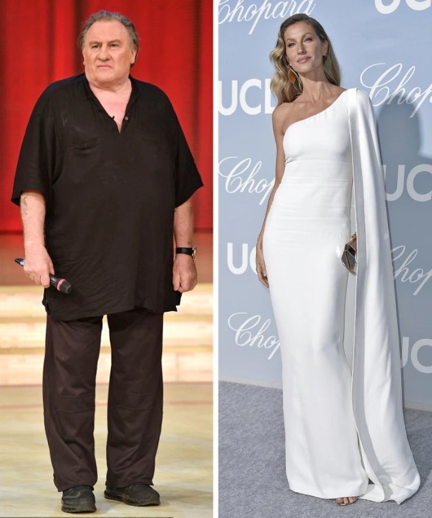 Gerard Depardieu and Gisele Bundchen - 180cm