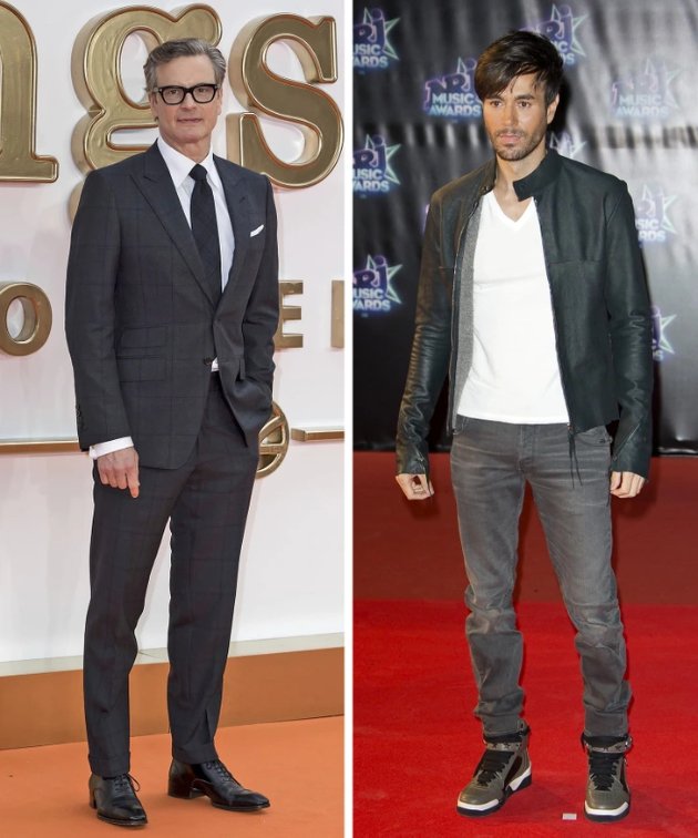 Colin Firth and Enrique Iglesias - 187cm