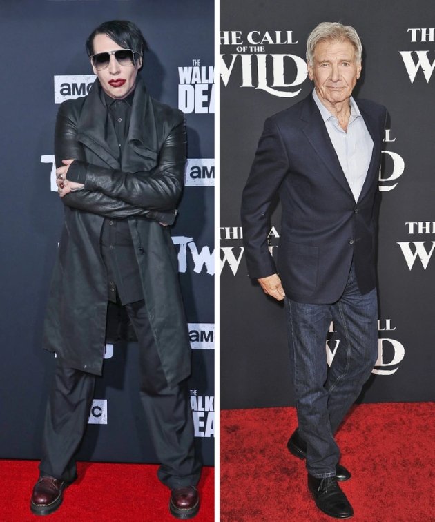 Marilyn Manson and Harrison Ford - 185cm