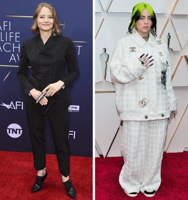 Jodie Foster and Billie Eilish - 161cm