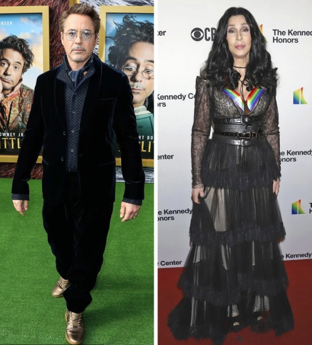 Robert Downey Jr. and Cher - 174cm