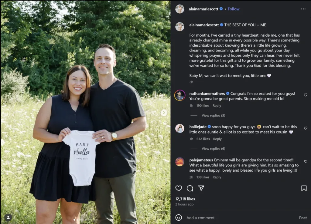 Eminem Become Grandfather Again as Daughter Alaina Announces Pregnancy