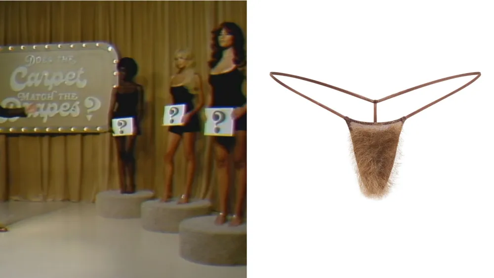 Kim Kardashian SKIMS Faux Hair Thong Sparks Internet Frenzy