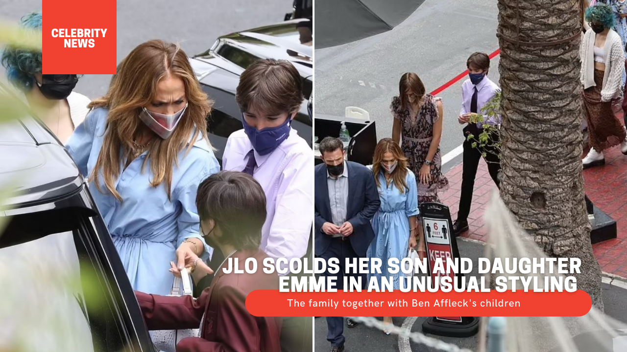 JLO scolds her son and daughter Emme in an unusual styling - The family together with Ben Affleck's children