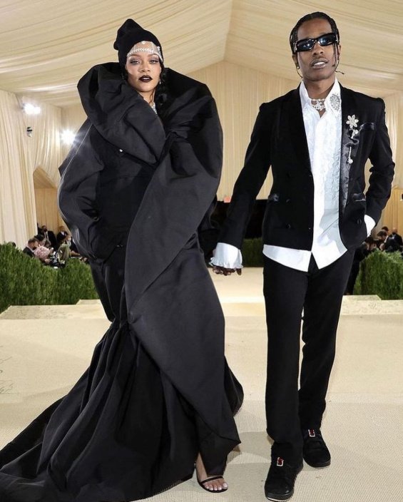 Queen of the Met Gala: Rihanna smiling next to ASAP Rocky in New York
