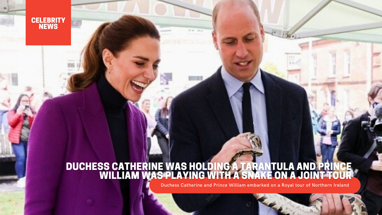Duchess Catherine was holding a tarantula and Prince William was playing with a snake on a joint tour