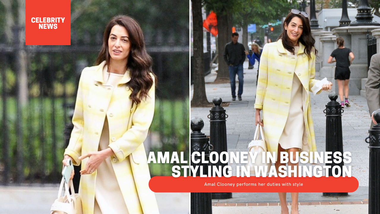 Amal Clooney in business styling in Washington