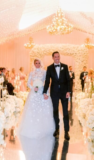 Take a look at Paris Hilton wedding photos - 4 wedding dresses and a