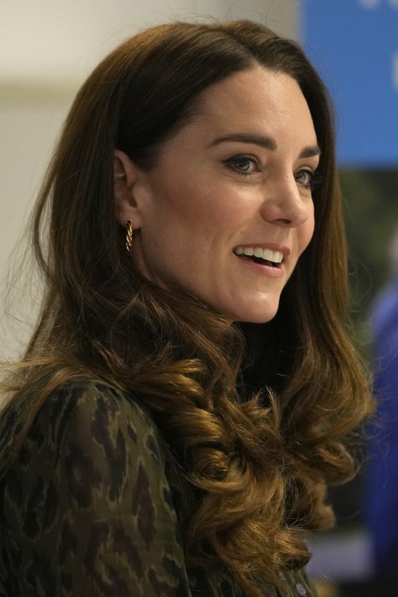 Duchess Catherine is elegant in a leopard print dress in London