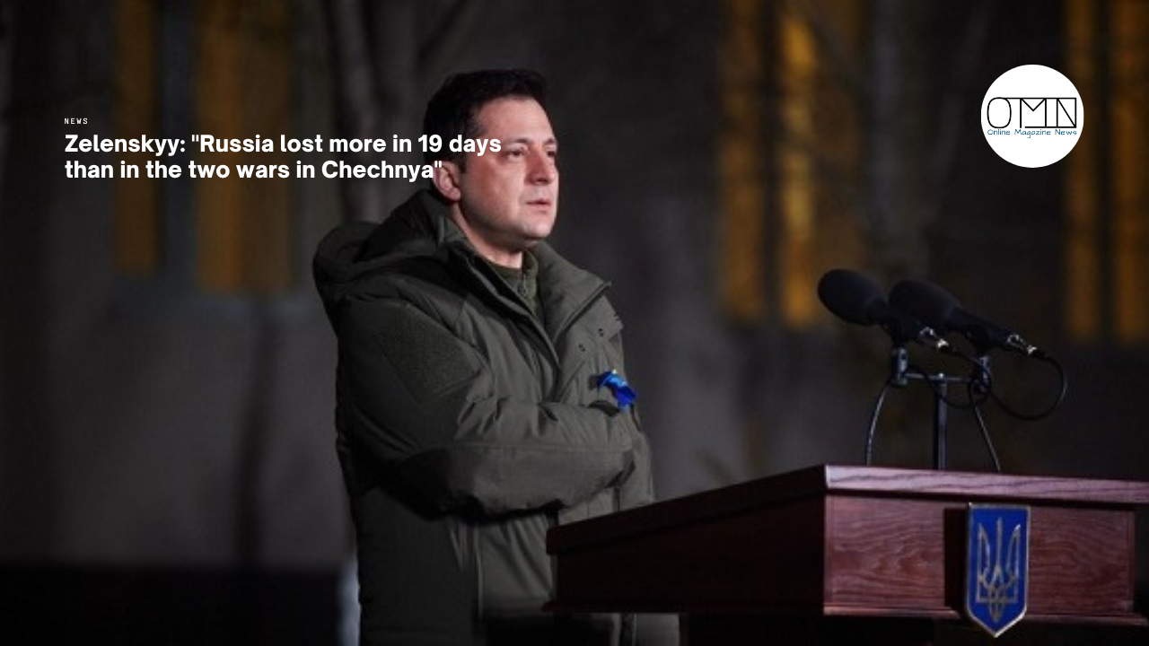 Zelenskyy: "Russia lost more in 19 days than in the two wars in Chechnya"