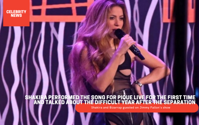 Shakira performed the song for Pique live for the first time and talked about the difficult year after the separation