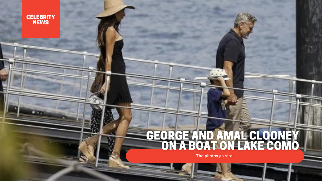 George And Amal Clooney On A Boat On Lake Como