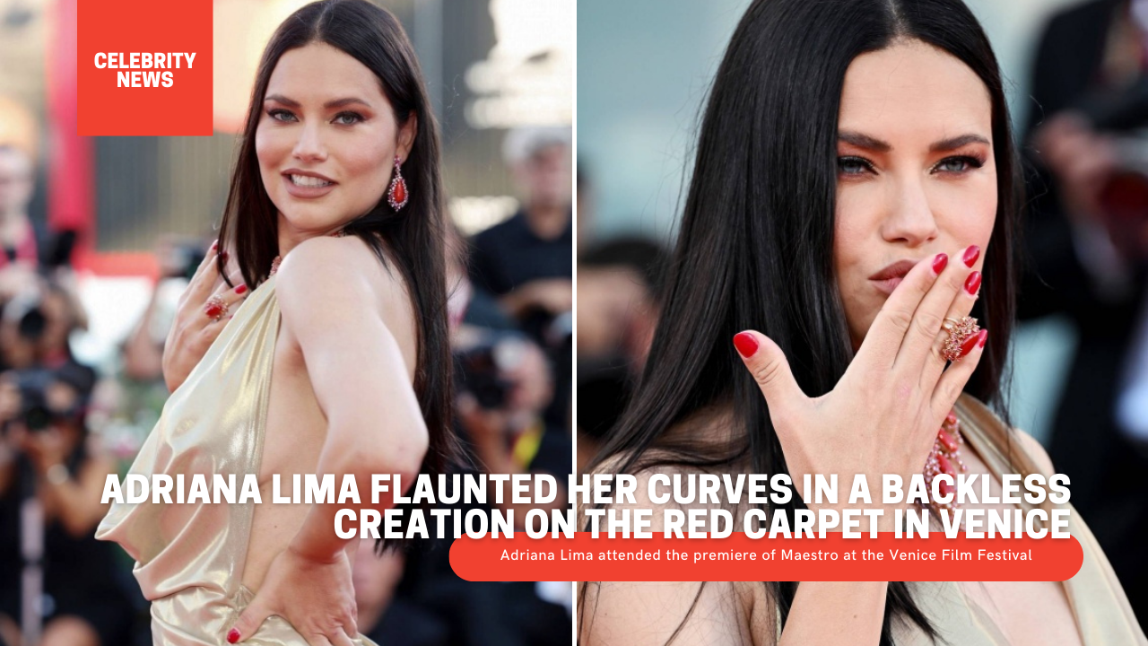 Adriana Lima Flaunted Her Curves In A Backless Creation On The Red Carpet In Venice