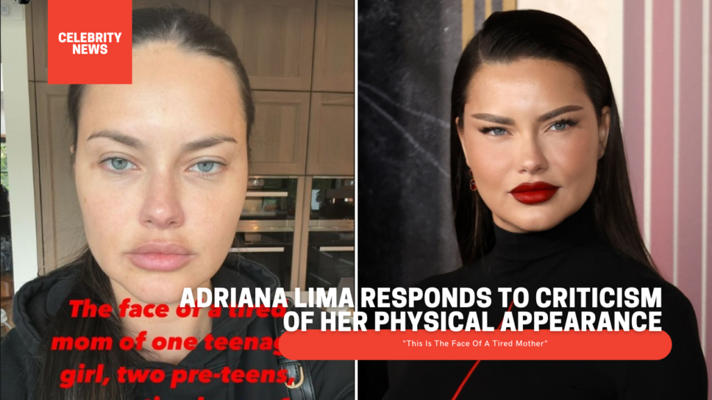 Adriana Lima in a black dress next to her beloved 6 months after giving