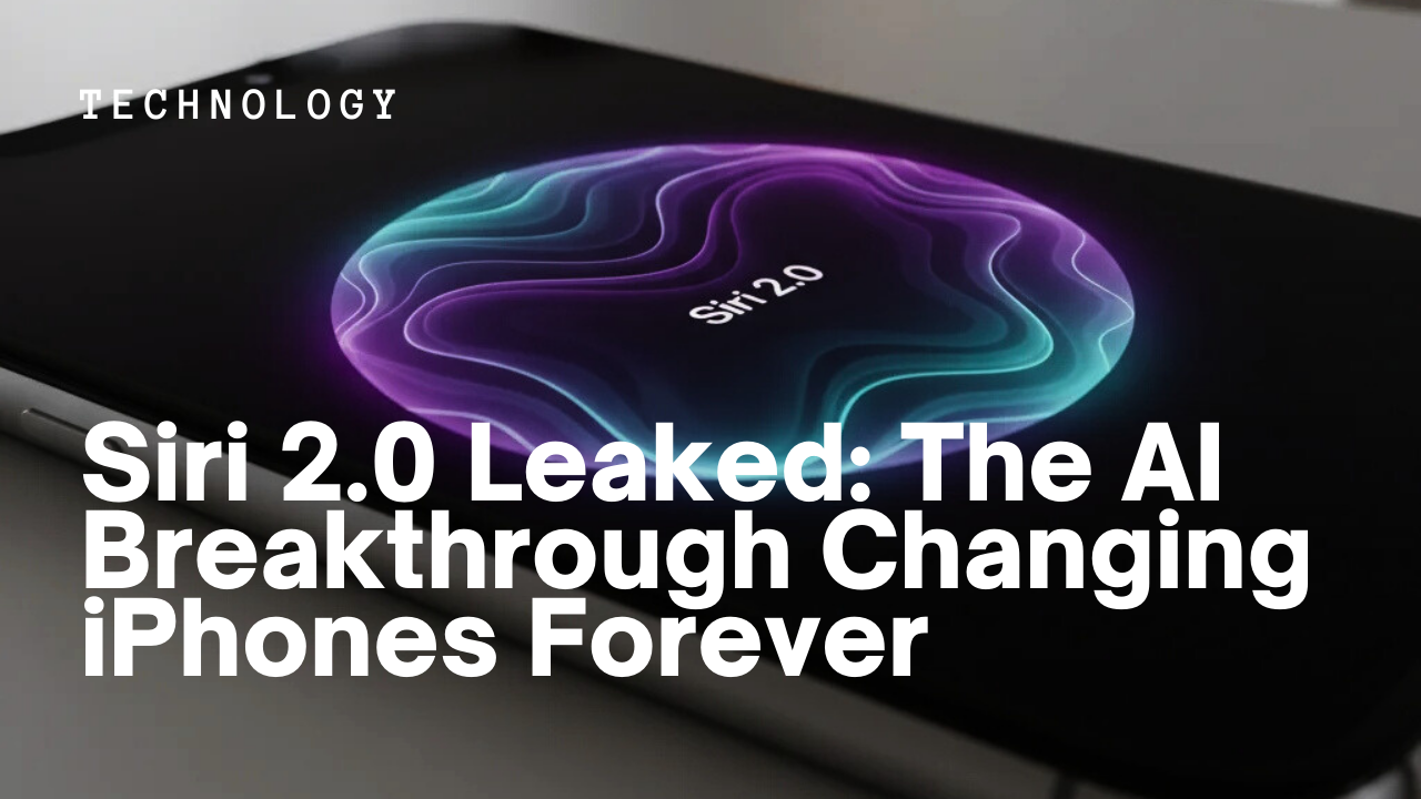 Siri 2.0 Leaked The AI Breakthrough Changing iPhones Forever