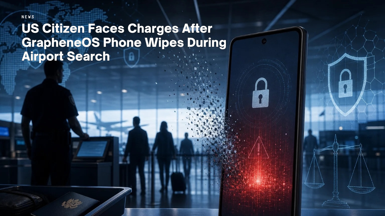 US Citizen Faces Charges After GrapheneOS Phone Wipes During Airport Search