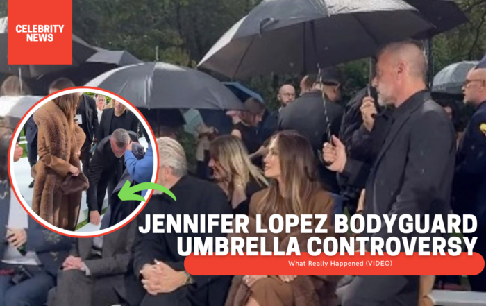 Jennifer Lopez bodyguard umbrella controversy